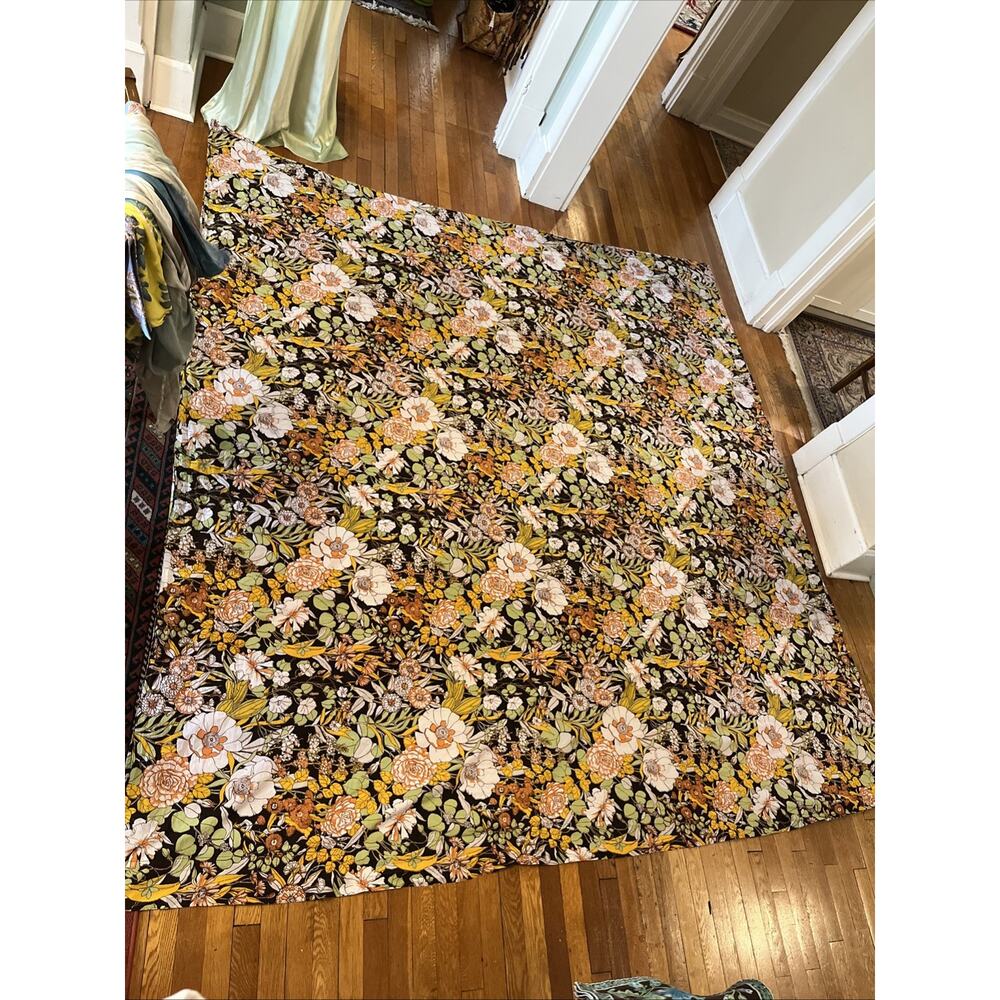 Urban Outfitters Mila Queen Flat Sheet Garden Fairy Y2K Boho Earthy Floral Anthr